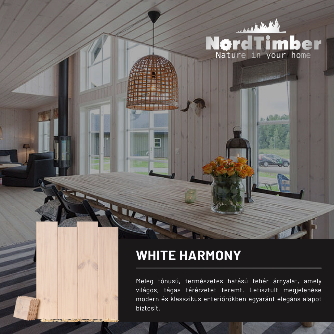 14x121mm NordTimber - White Harmony (fehér) - Image 2