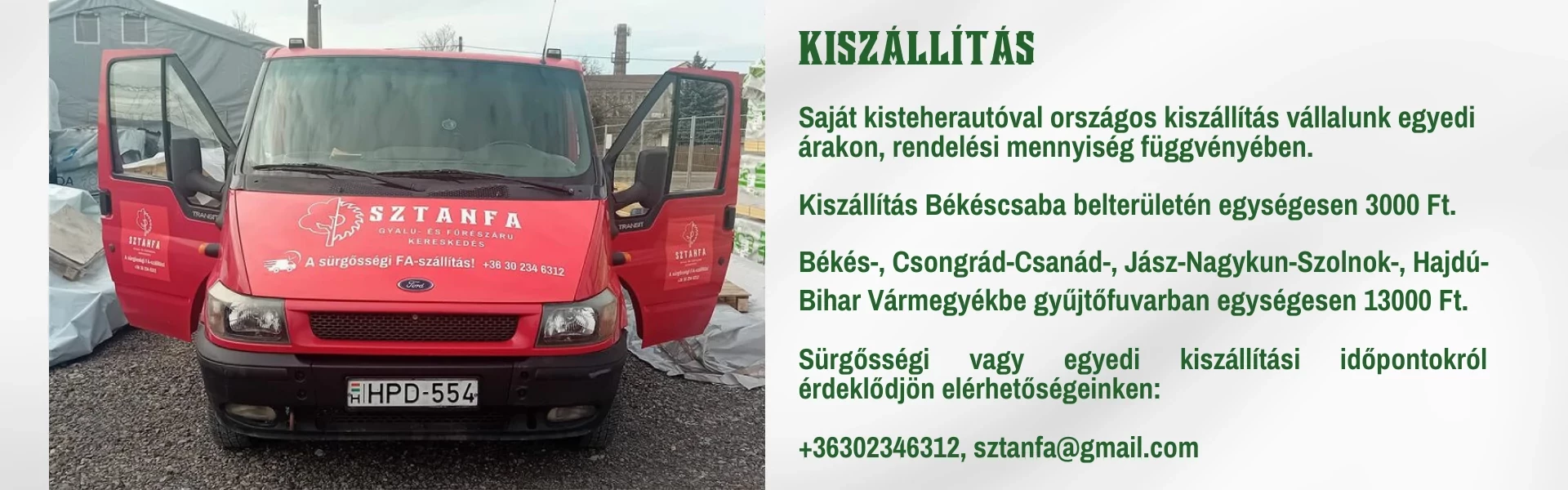 Kiszállítás, fizetés